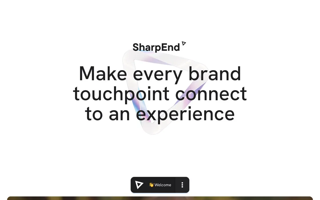 SharpEnd website, above the fold